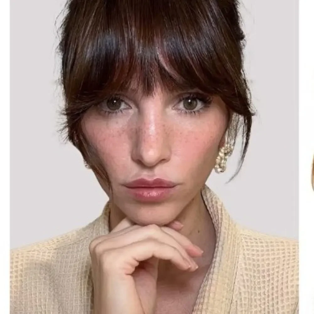 Clip in Bangs Blonde Wispy Fake Bangs